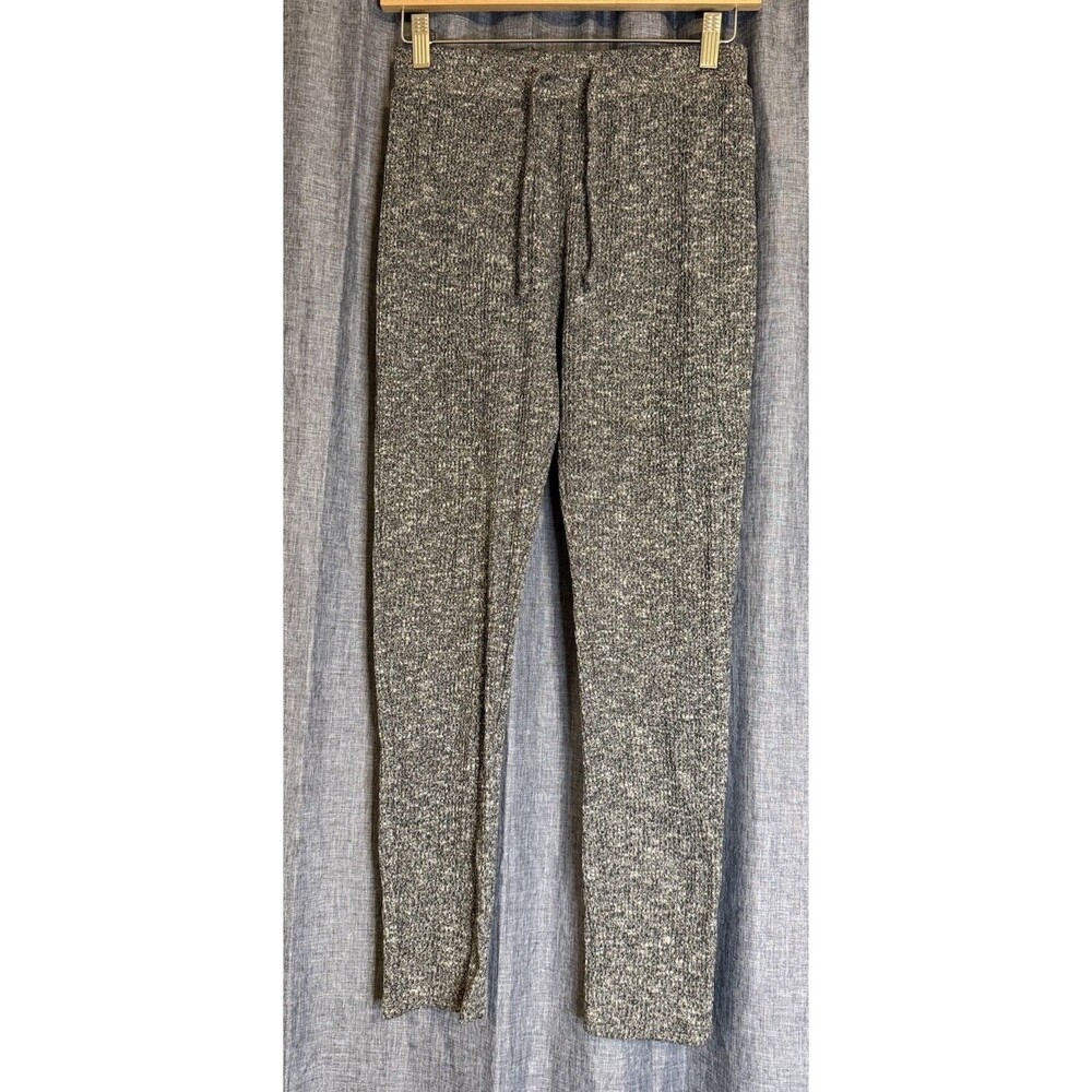Gymshark Women M Gray Knit Lounge Pants Drawstring Lightweight Jogger EUC